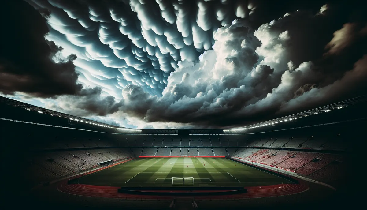 Fußballstadion-Rasen ohne Spieler