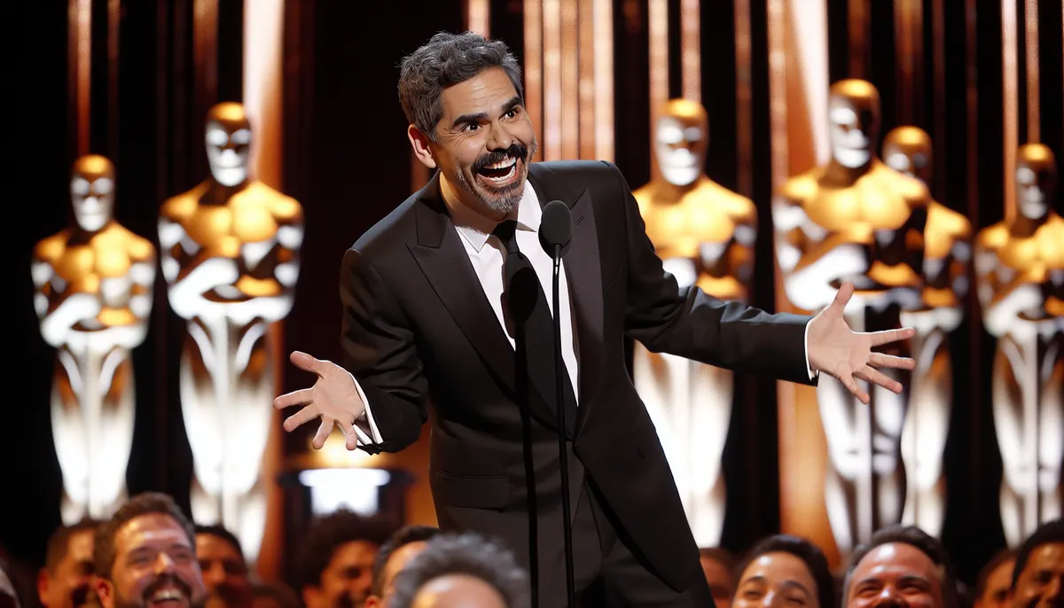 Ein Comedian auf der Oscar-B&uuml;hne, der &uuml;ber Trump witzelt.