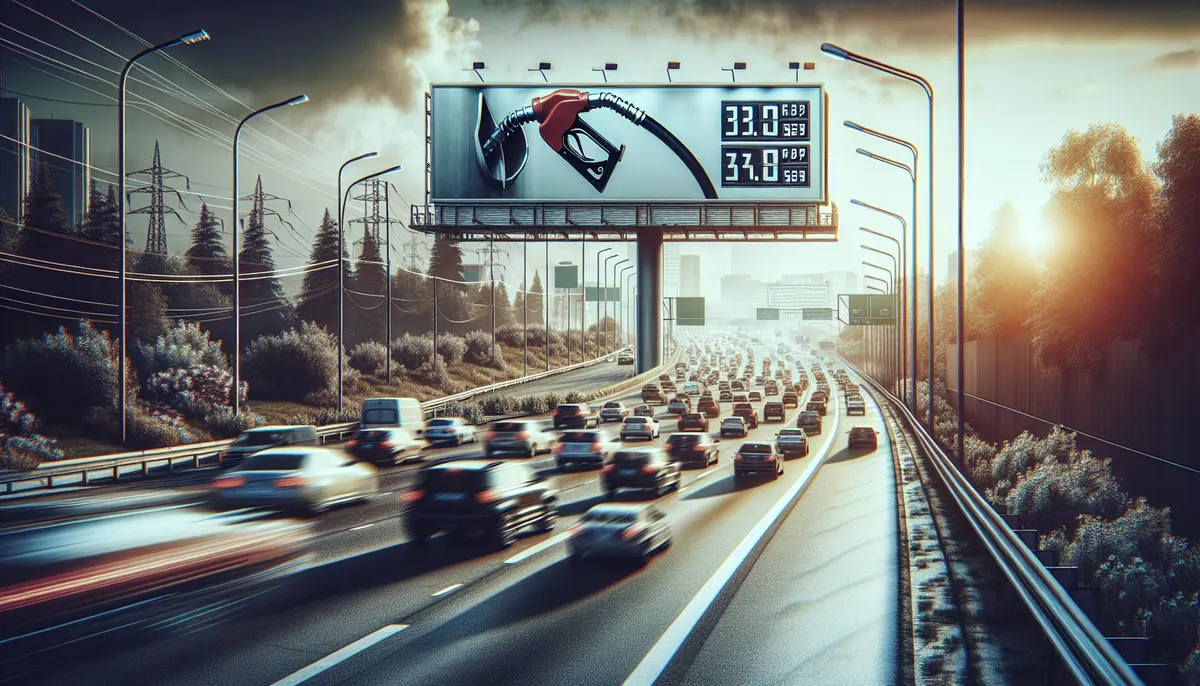 Symbolbild einer Tankstellenpumpe mit steigenden Preisen