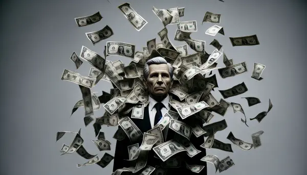 Symbolische Darstellung finanzielle Fehler.