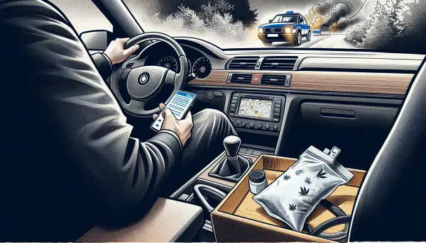 Kokstaxi Fahrer mit Handy am Steuer