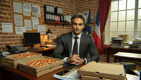 Ehemaliger Energieminister mit Pizza