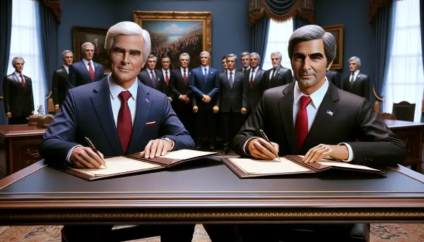 Merz und Trump unterzeichnen Freundschaftsvertrag im Oval Office