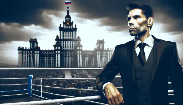 Donald Trump in einem MMA-Ring vor dem Weißen Haus