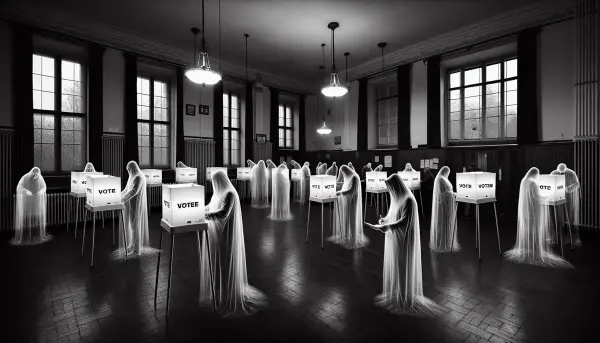 Geister in einem Wahllokal in Ungarn